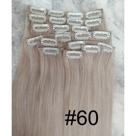 Color 60 50cm XXL 10pc 170g High quality Indian remy clip in hair