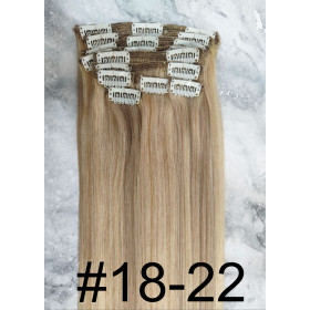 Color 18-22 50cm XXXL 10pc 170g High quality Indian remy clip in hair