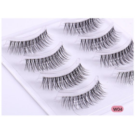 W04 Natural collection 4 pair High quality hand made strip lashes