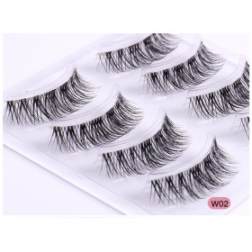 W02 Natural collection 4 pair High quality hand made strip lashes