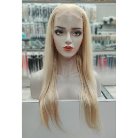 4x4 lace front 24" light blonde mix Indian remy human hair wig