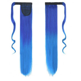 SALE Ombre blue, straight velcro ponytail 55cm by ProExtend
