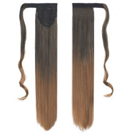 SALE 1T27, velcro straight ponytail 55cm by ProExtend (BlackT27)