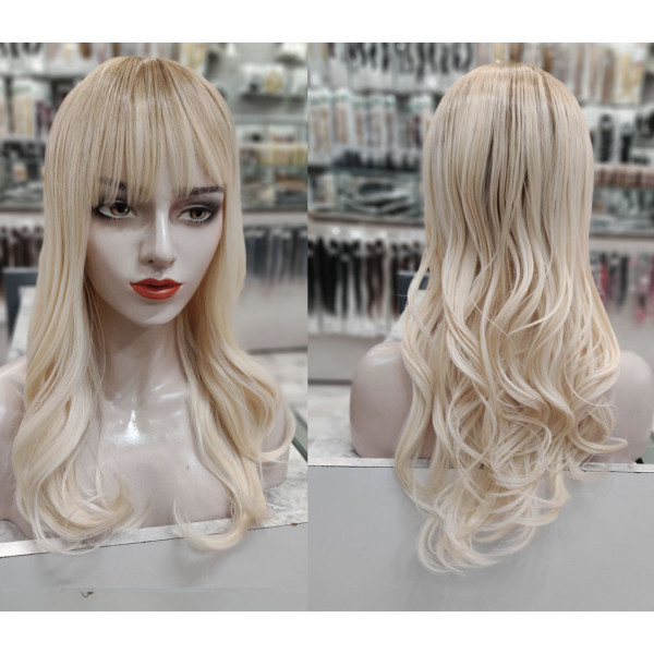 Rooted platinum blonde fringe wig by Emmor-synthetic hair (LC335-1)