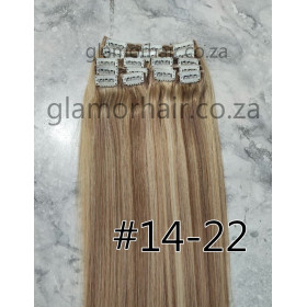 Color 14-22 50cm XXL 10pc 170g High quality Indian remy clip in hair