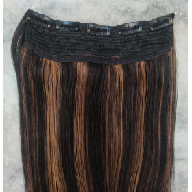 Color 1B-30 35cm one piece 120g High quality Indian remy clip in hair
