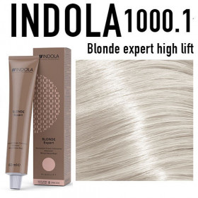 1000.1 High lift blonde ash Indola Professional permanent color 60ml +60ml 20vol developer