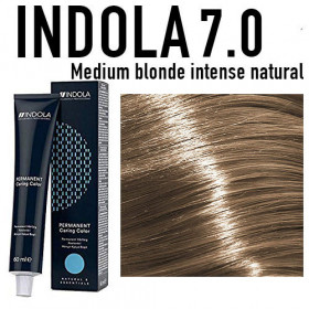 7.0 Medium blonde natural  ndola Professional 6 ml +60ml 20vol developer