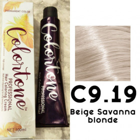 C9-19 Beige savanna blonde toner tint Colortone professional  100ml +100ml 20 vol developer
