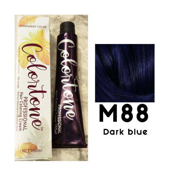 M88 dark blue Colortone professional  100ml +100ml 20 vol developer