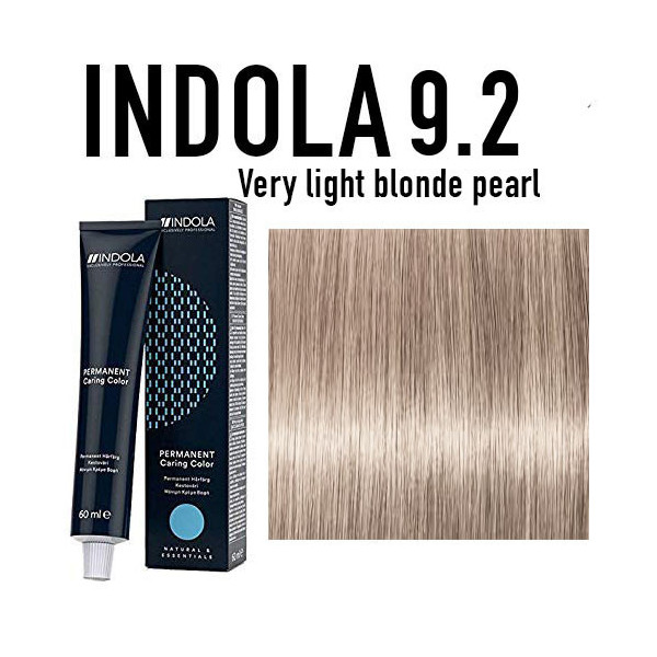 9.2 Very light blonde pearl Indola Professional 60ml +60ml 20vol developer