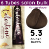 5.3 golden brown - 6 TUBES pack  (same color, no developer) Colortone professional 100ML