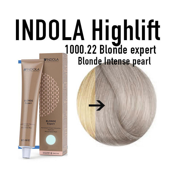 1000.22 high lift  Blonde Intense pearl Indola Professional Blonde expert High lift 60ml +60ml 20vol developer
