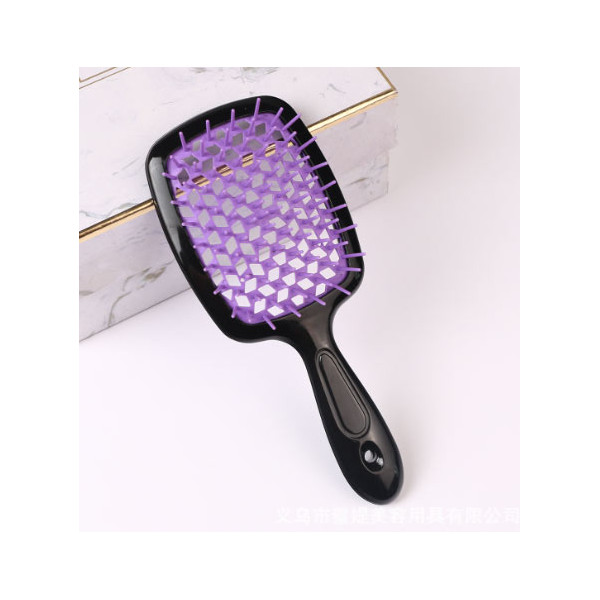 Black purple Detangling blowdry brush