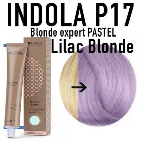 Indola Professional Blonde expert anti yellow toner p17 lilac blonde toner 60ml +60ml 20vol developer