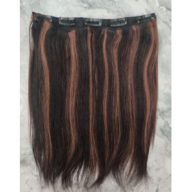 Color 1B-33 30cm one piece 120g High quality Indian remy clip in hair