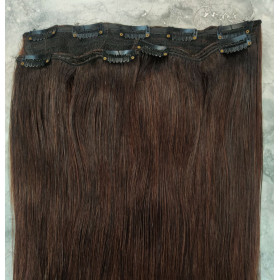 Color 4 45cm 3pc 120g High quality Virgin Indian remy clip in hair