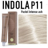P11 pastel intense ash Indola Professional Blonde expert permanent toner +60ml 20vol developer