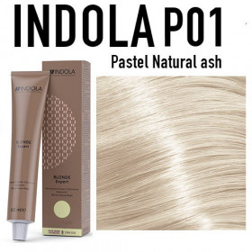 P01 Pastel nat ral ash Indola Professional blonde expert permanent toner 60ml +60ml 20vol developer