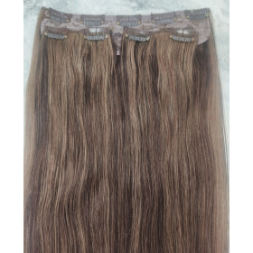 Color 4-9N 50cm 3pc 120g High quality Indian remy clip in hair