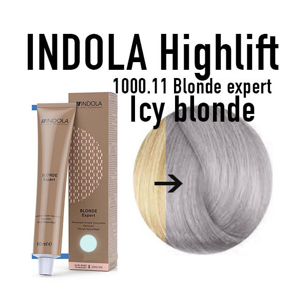 1000.11 ice blonde Indola Professional Blonde expert High lift  60ml +60ml 20vol developer