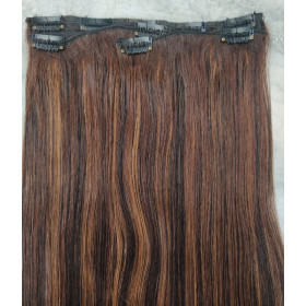 Color 1B-30 40cm 3pc 120g High quality Virgin Indian remy clip in hair