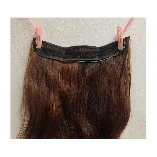 Color 6  30cm 60g basic 100% Indian remy Halo extensions