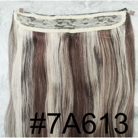 Color 7A613 45cm 60g basic 100% Indian remy Halo extensions