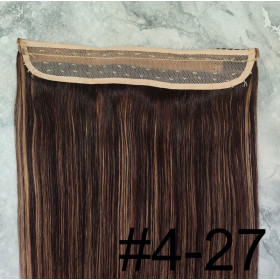 Color 4-27 50cm 60g basic 100% Indian remy Halo extensions
