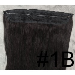 Color 1B 30cm 60g basic 100% Indian remy Halo extensions