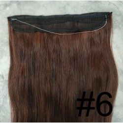 Color 6  30cm 60g basic 100% Indian remy Halo extensions