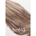 Color 8M613 35cm 60g basic 100% Indian remy velcro ponytail