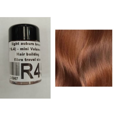 Light auburn brown (*6.4) - mini Volume max Hair building fibre, travel size