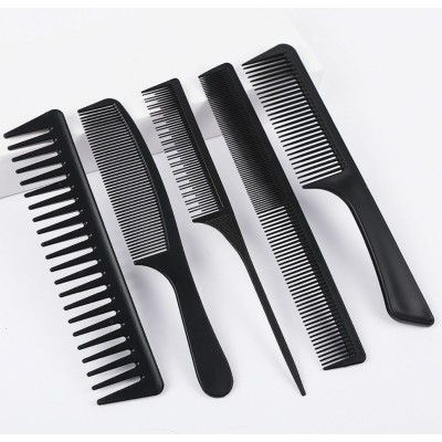 5 pc professional comb set black