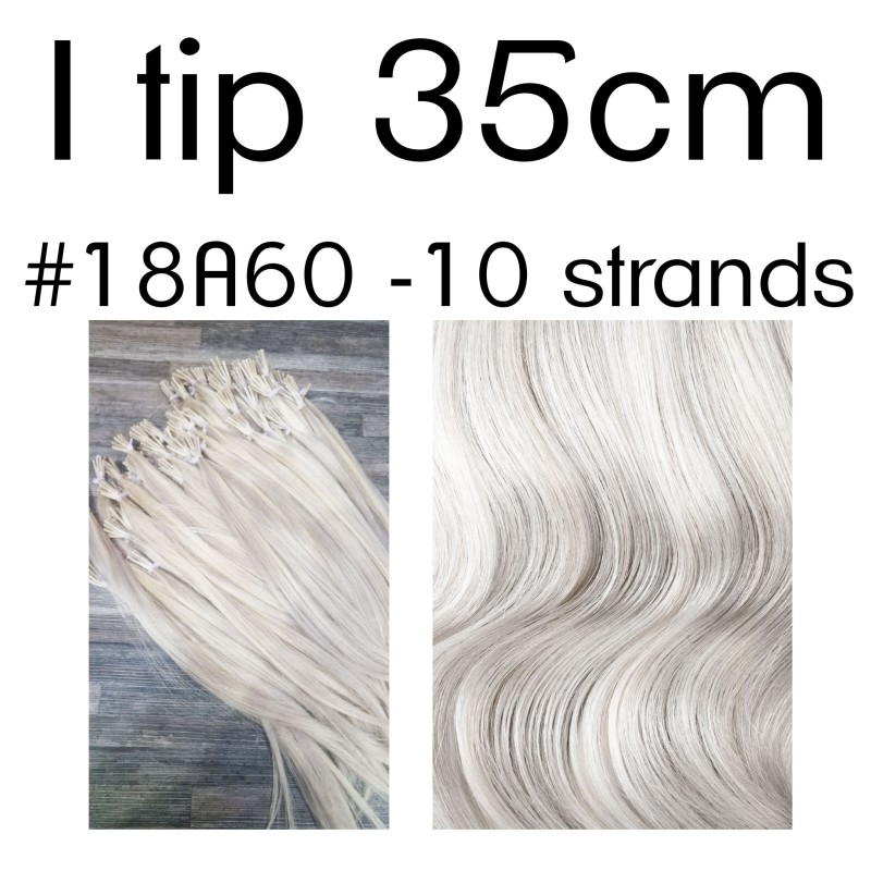 Color 18A60 35cm I tip European remy human hair (10 strands in a bundle)