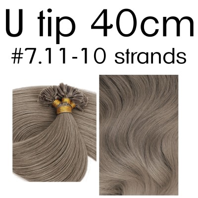 Colors 7.11 40cm U tip European remy human hair (10 strands)
