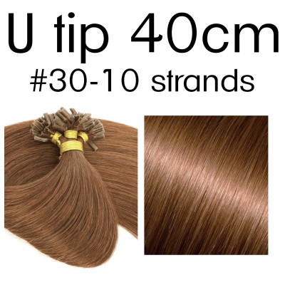 Colors 30 40cm U tip Indian remy human hair (10 strands)