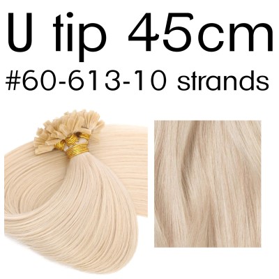 Colors 60-613 45cm U tip European remy human hair (10 strands)