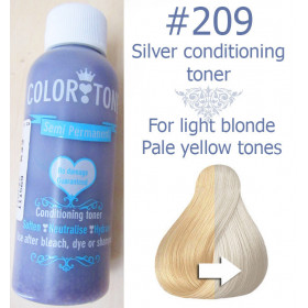 500ml Colortone 209 (violet) silvering ton r for light blonde hair. Semi permanent
