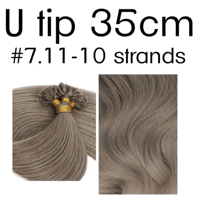 Color 7.11 35cm U tip European remy human hair (10 strands)