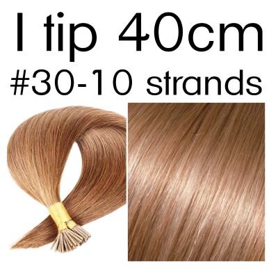 Color 30 40cm I tip Indian remy human hair (10 strands in a bundle)