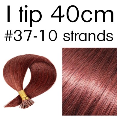 Color 37 40cm I tip Indian remy human hair (10 strands in a bundle)