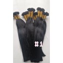 Color 1 Jet black 35cm U tip Indian remy human hair (10 strands)
