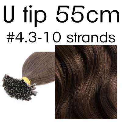 Color 4.3 30cm U tip Indian remy human hair (10 strands)