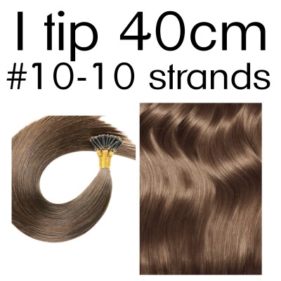 Color 10 40cm I tip European remy human hair (10 strands in a bundle)
