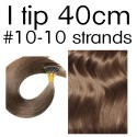 Color 10 40cm I tip European remy human hair (10 strands in a bundle)