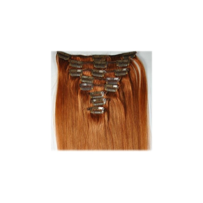 Color 30 45cm XXXL 10pc 220g High quality Indian remy clip in hair