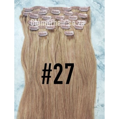 Color 27 60cm XXXL 10pc 220g High quality Indian remy clip in hair