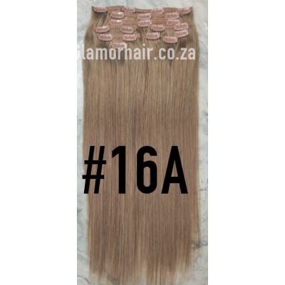 Color 16A 60cm XXXL 10pc 220g High quality Indian remy clip in hair