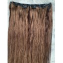 Color 8 45cm 3pc 120g High quality Virgin Indian remy clip in hair